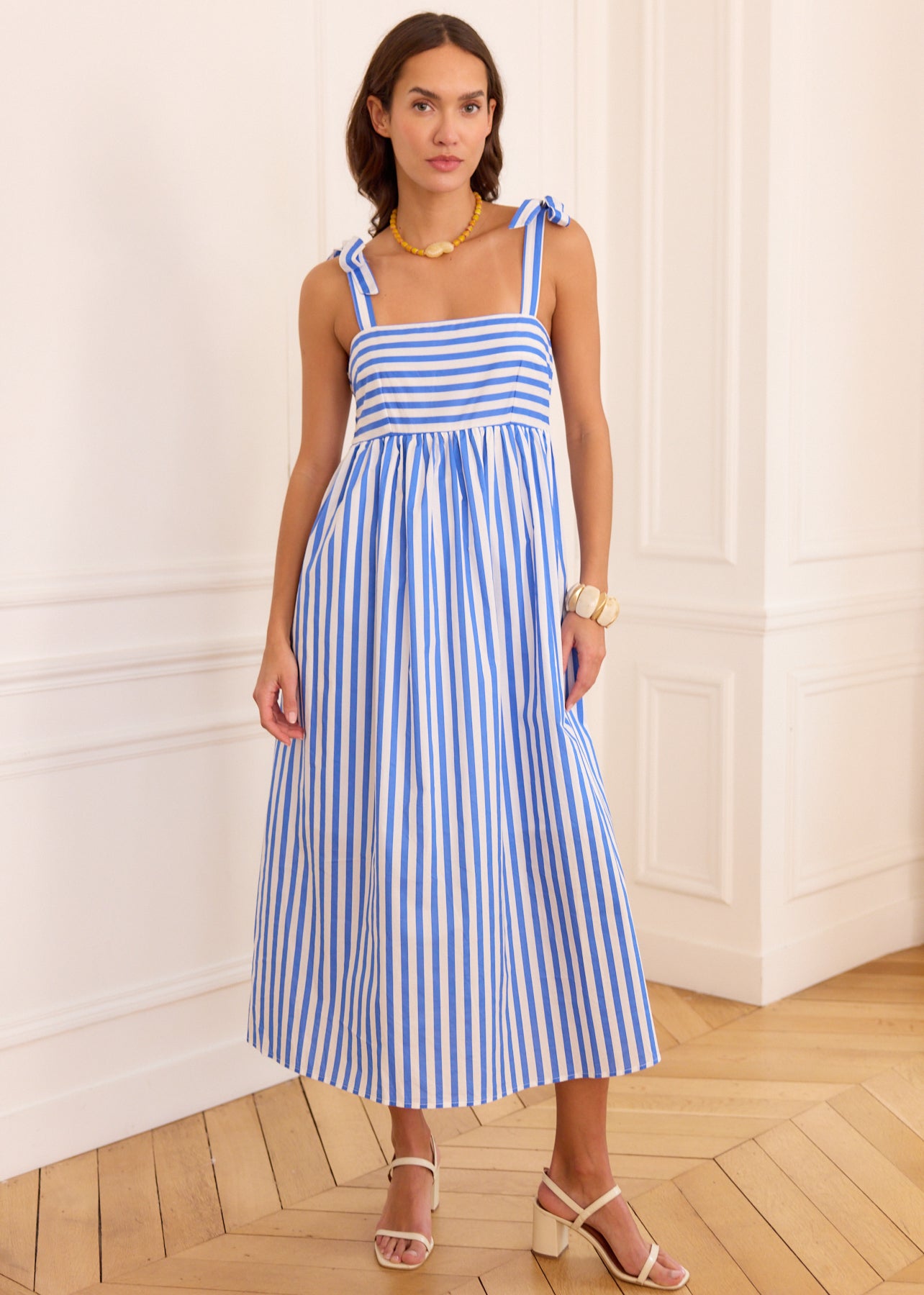 midi white and blue dress & Striped Cotton Maxi - Mitsi Oversized T Shirt Dress Color:Purple Orchid RS-06.17.24AM