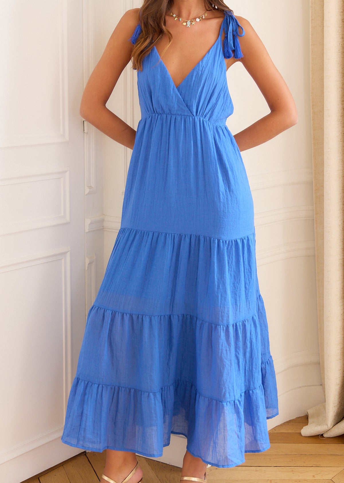 blue dress for sale Fabiola Size:8 US - 41 EU Zapakasa Women Black Satin side slit
