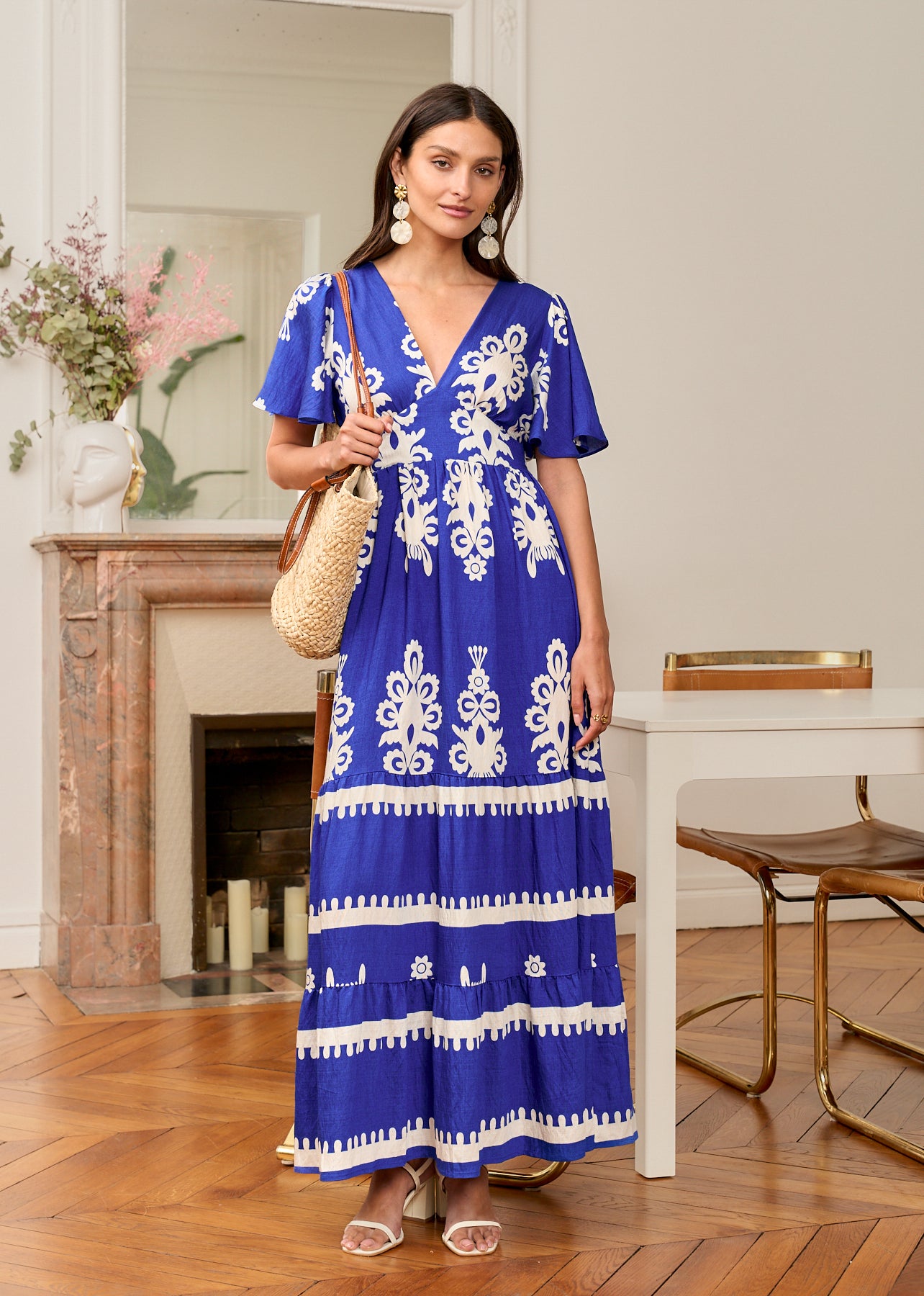 Motus_Boutique_Robe_Azure_Imprimé_Bleu_Ecru_4