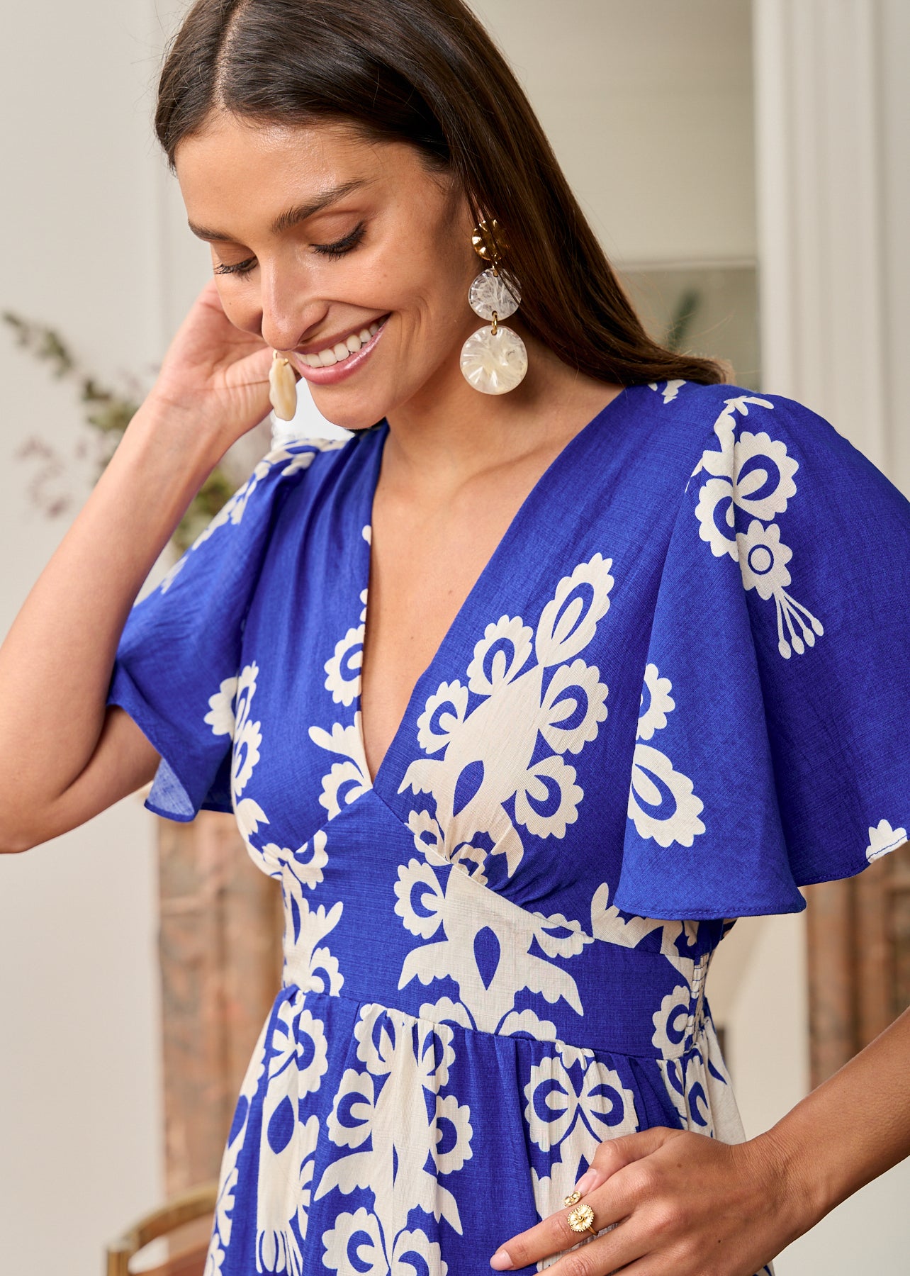 Motus_Boutique_Robe_Azure_Imprimé_Bleu_Ecru_9