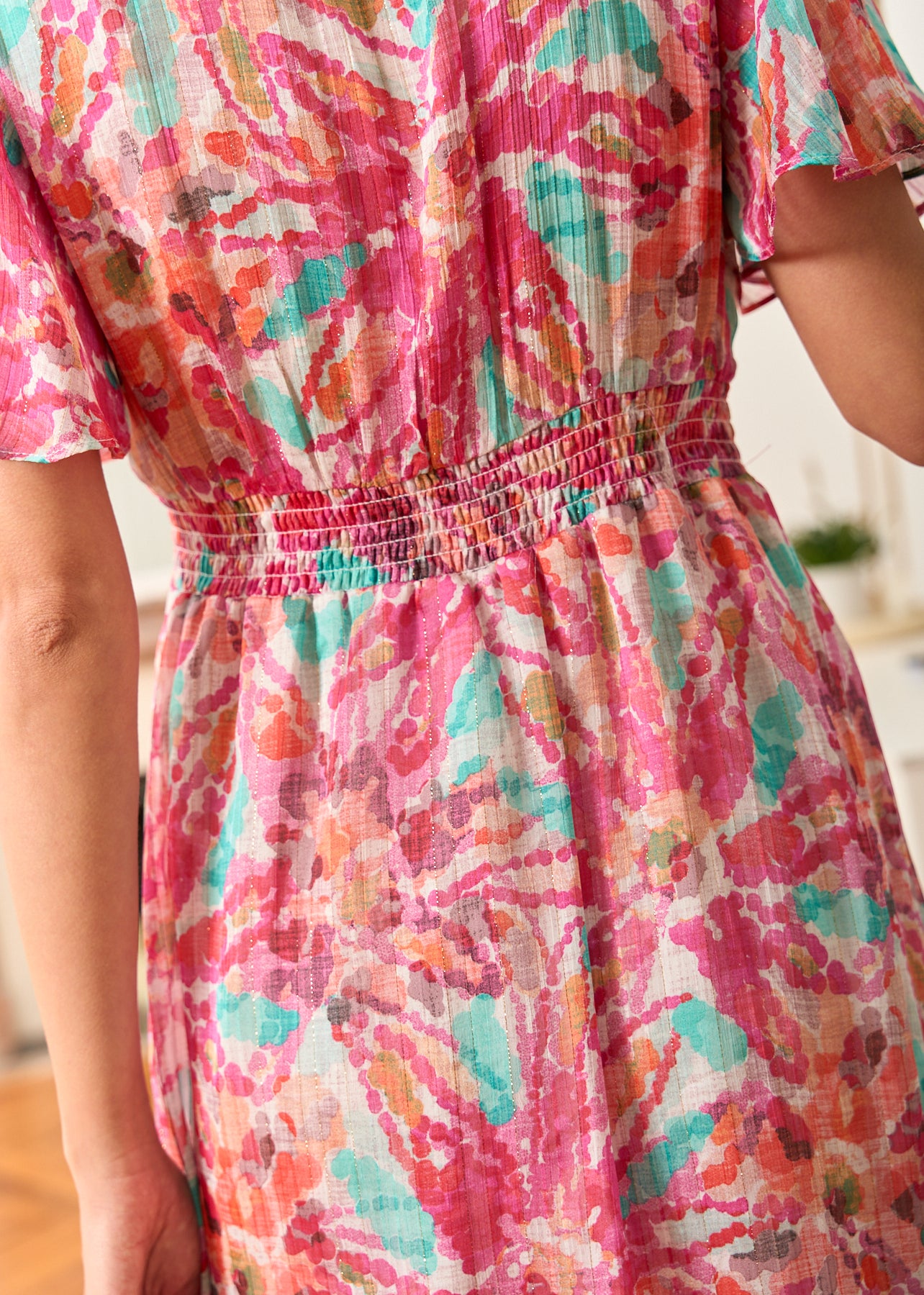 Motus_Boutique_Robe_Serena_Imprimé_Rose_Orange_Bleu_8