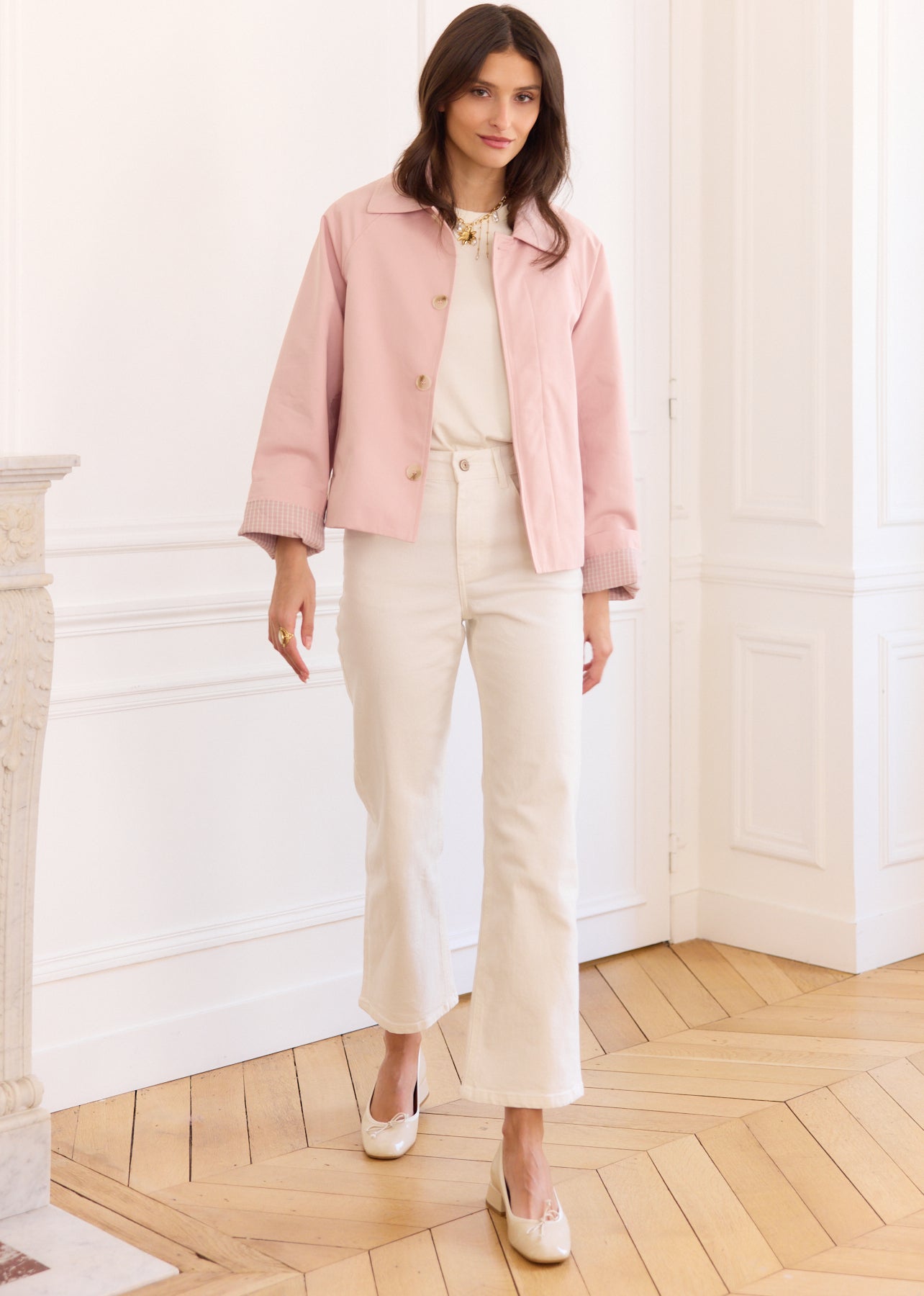 シャナナミルSHANANA MILイギリス軍PINK COMO JACKET\