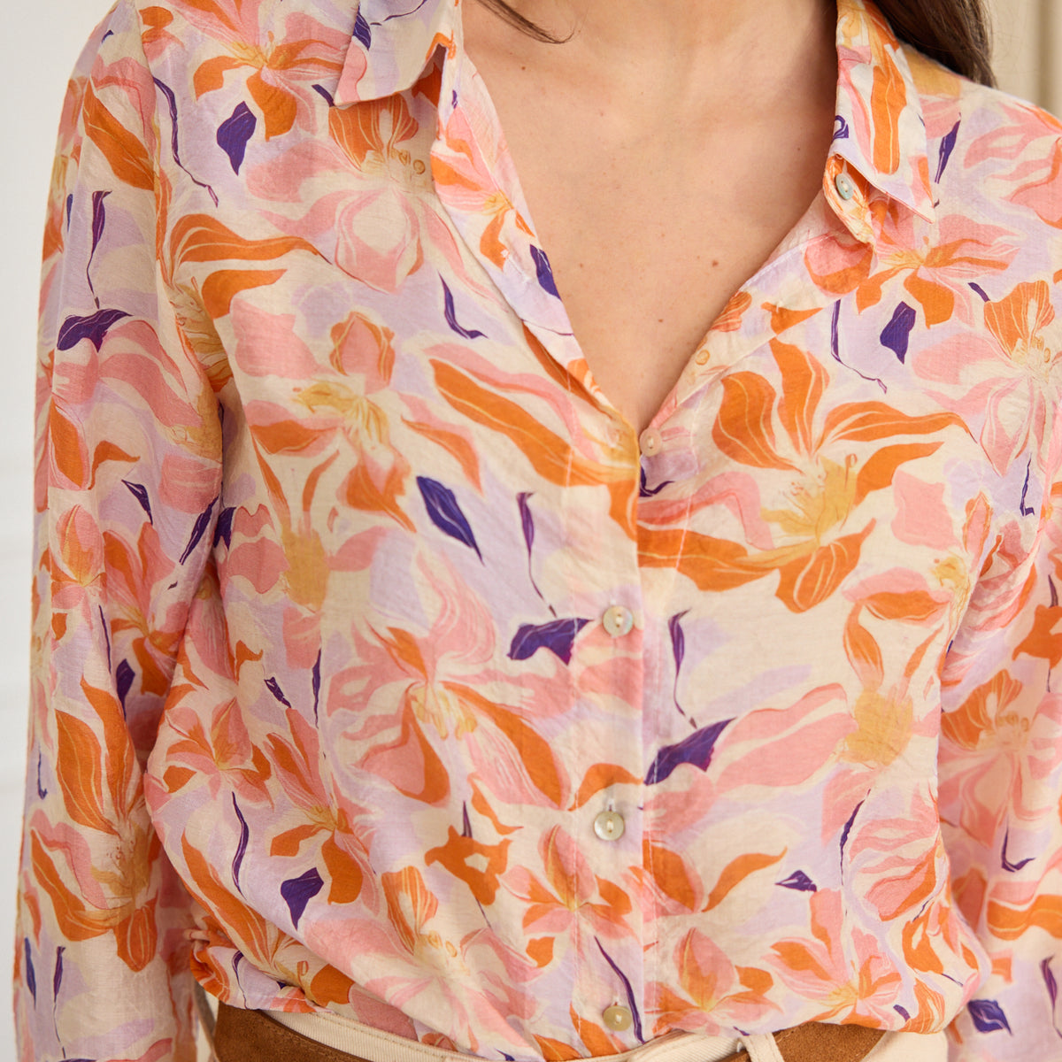 Chemise En Flanelle Cabela's Femme – Manches Longues, Orange/rose, Taille 2XL