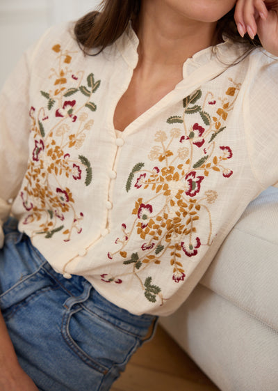 Chemise Kastel Denmark XS - Manches Volantes Lilas - Fleurie - Neuve Avec étiquette