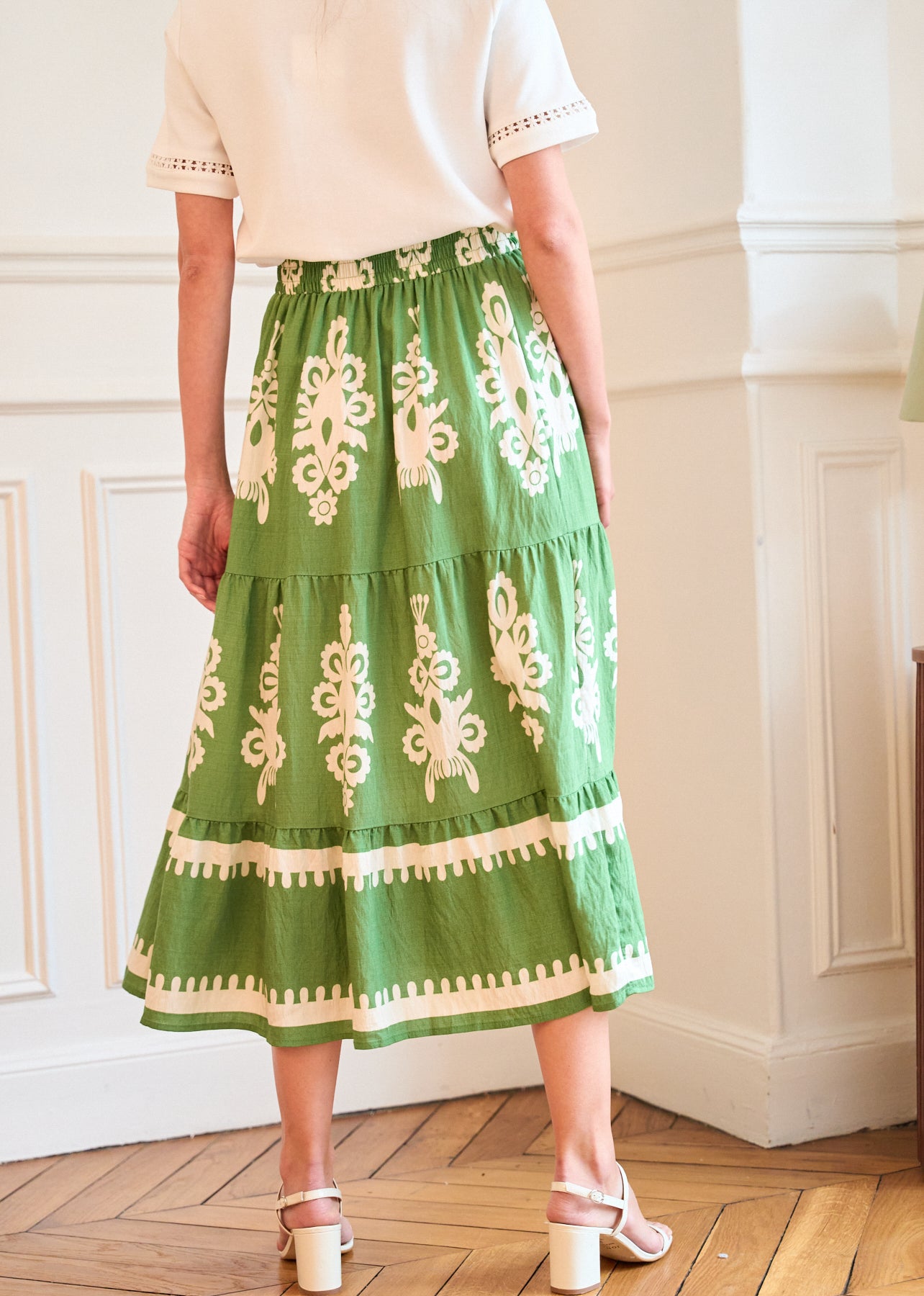 Motus_Boutique_Printemps_Jupe _Florence_Imprimé_Vert_Ecru_6