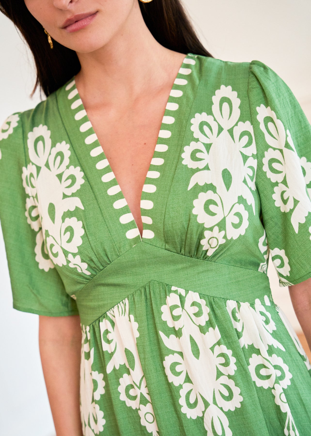 Motus_Boutique_Printemps_Robe_Caprie_Imprimé_Vert_Ecru_2