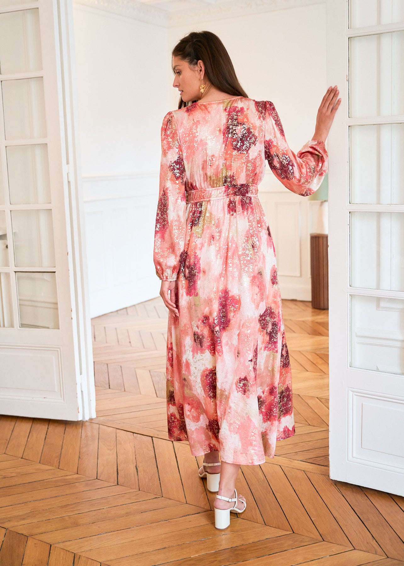 Motus_Boutique_Printemps_Robe_Isae_Terracotta_Rose_Doré_4