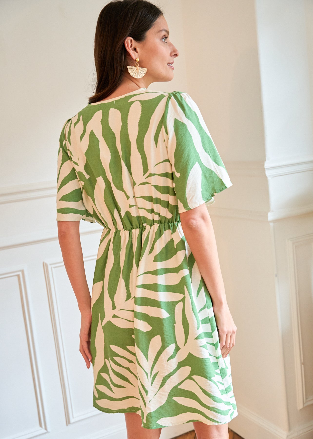 Motus_Boutique_Printemps_Robe_Malia_Imprimé_Vert_Ecru_5