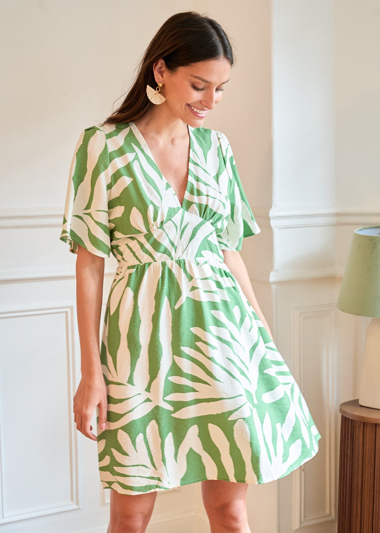 Motus_Boutique_Printemps_Robe_Malia_Imprimé_Vert_Ecru_7