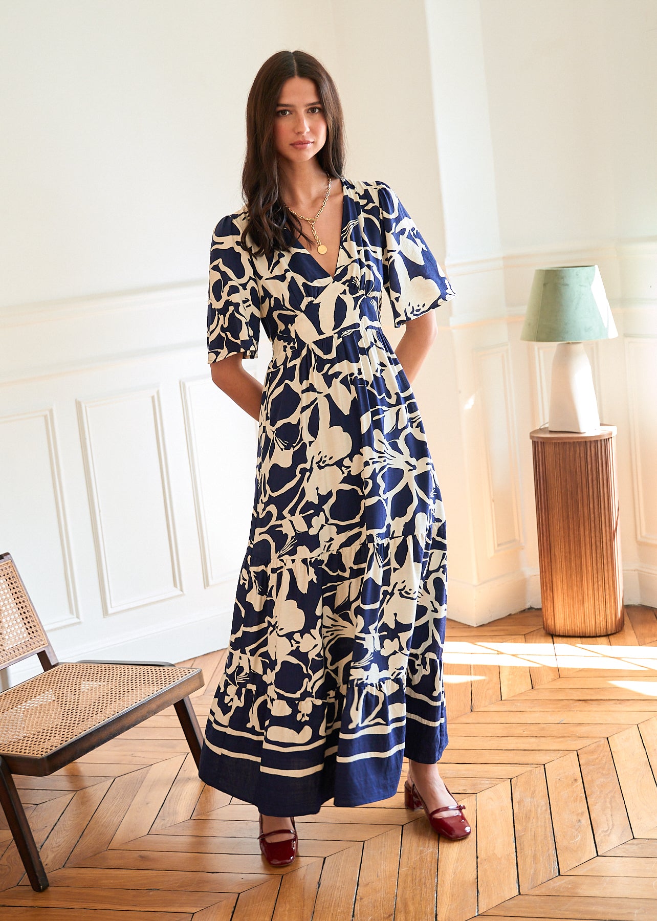 Motus_Boutique_Printemps_Robe_Salma_Marine_Ecru_2