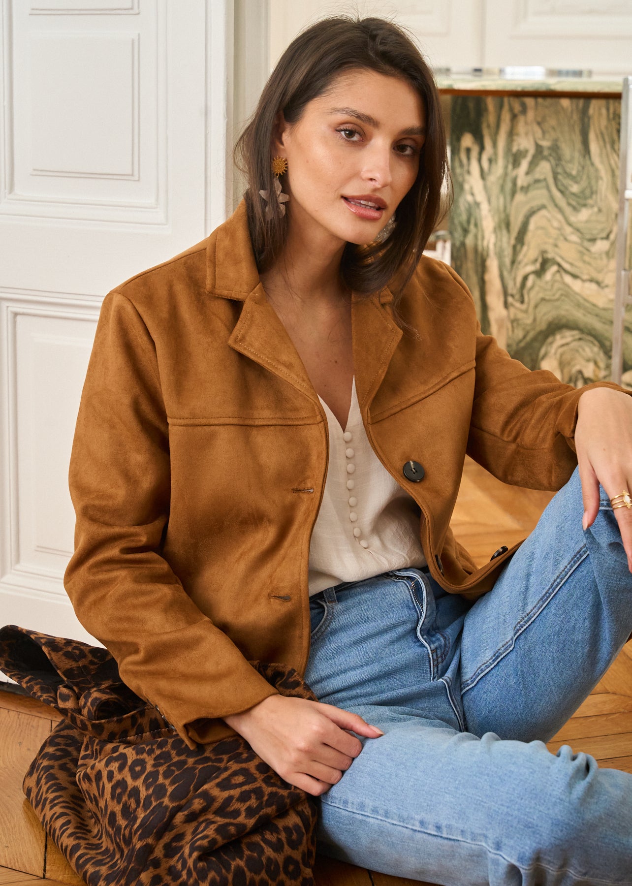 Blouson Veste Camel Veste Daim Femme Camel Blouson Daim Veste